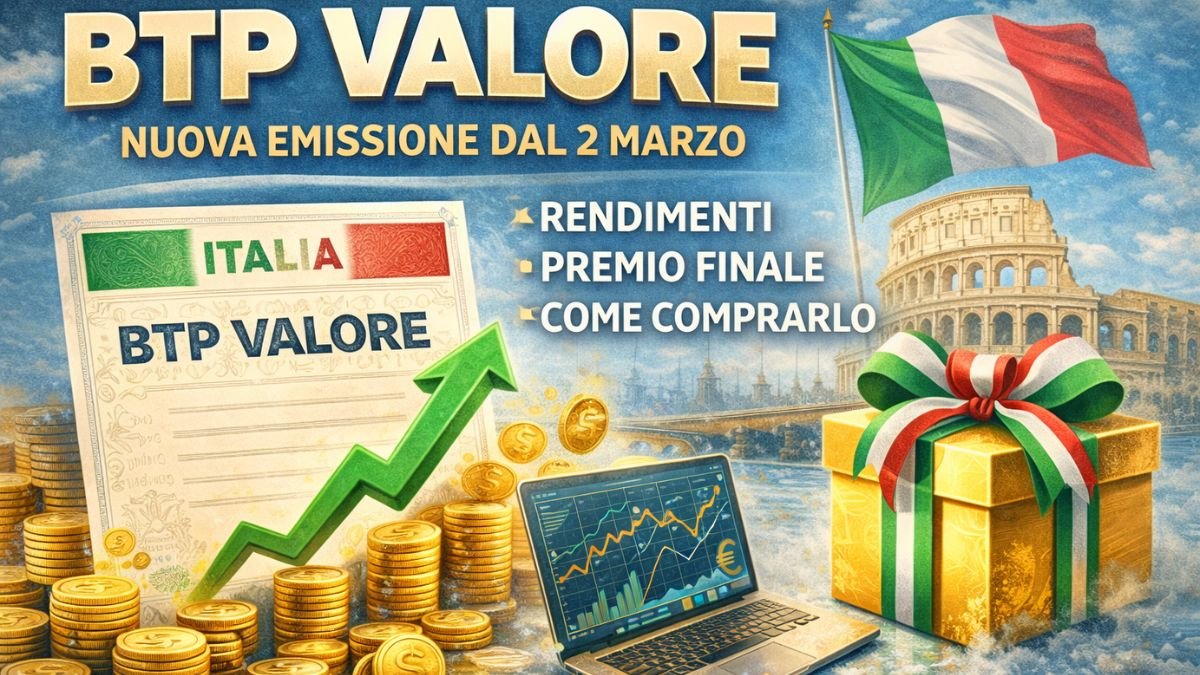 Btp Valore, nuova emissione dal 2 marzo rendimenti, premio finale, come comprarlo